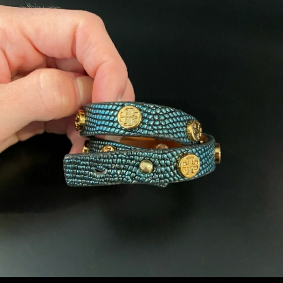 Tory Burch Metallic Leather Cuff Stunning!! - Picture 2 of 7
